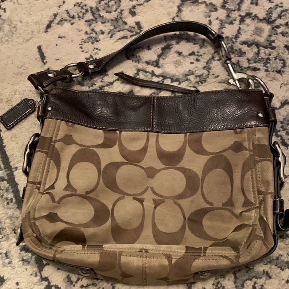 Classic Coach print handbag - Picture 3 of 4